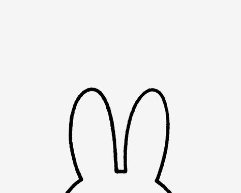 Zoom Photo Miffy Bunny Icon, Hase Tattoos, Bunny Icon, 심플한 그림, 그림 낙서, Zoom Photo, Homescreen Layout, Easter Card, Computer Wallpaper