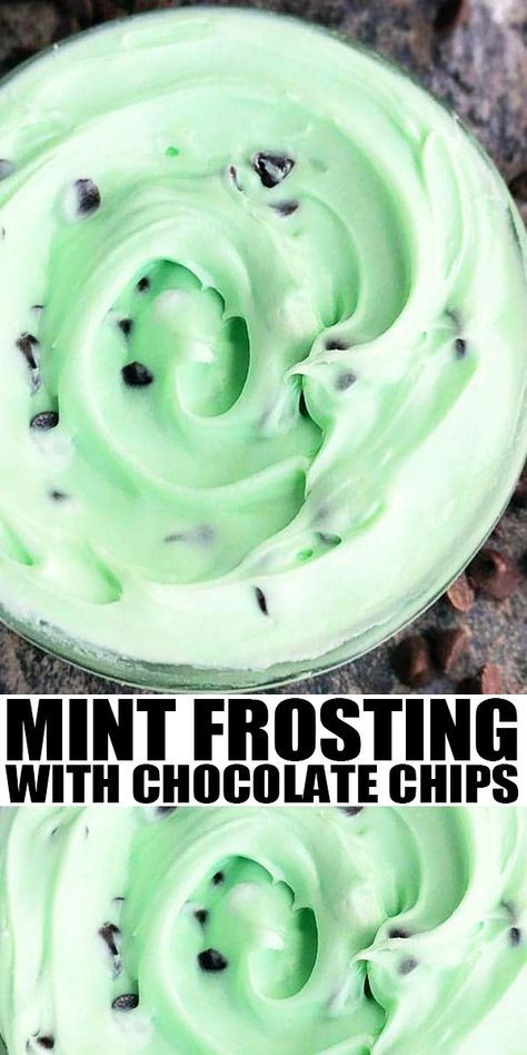 CHOCOLATE%20CHIP%20MINT%20FROSTING%20RECIPE-%20Quick%20and%20easy%20whipped%20buttercream%20frosting%2C%20homemade%20with%20simple%20ingredients.%20Rich%2C%20creamy%2C%20fluffy%2C%20silky%20smooth%2C%20stable%2C%20holds%20its%20shape.%20Great%20for%20spreading%2C%20piping%2C%20cake%20decorating.%20Flavored%20with%20mint%20extract%20and%20colored%20with%20green%20food%20coloring.%20Can%20also%20add%20cocoa%20powder%20or%20chocolate%20chips.%20Best%20for%20brownies%2C%20layer%20cakes%2C%20cupcakes