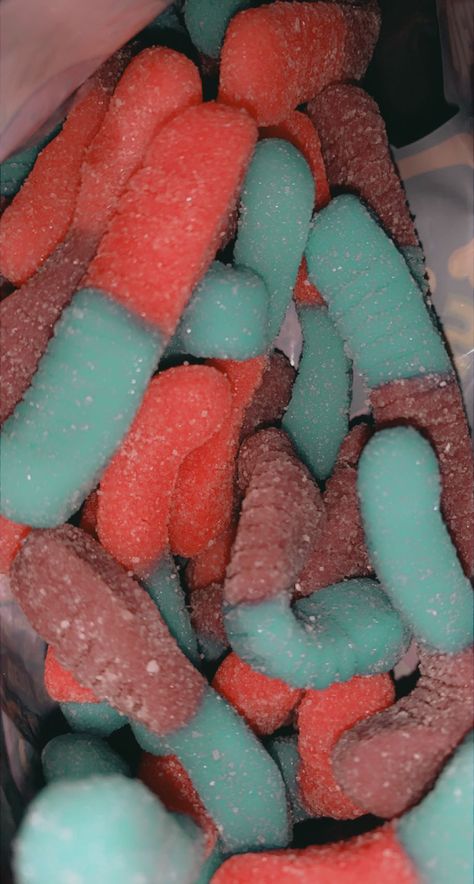 Trollies Gummy Worms, Trolli Gummy Worms Aesthetic, Sour Gummy Worms Aesthetic, Gummy Worm Aesthetic, Junk Food Snacks Candy, Gummy Worms Aesthetic, Candy Gummies, Childhood Snacks, Raspberry Drink