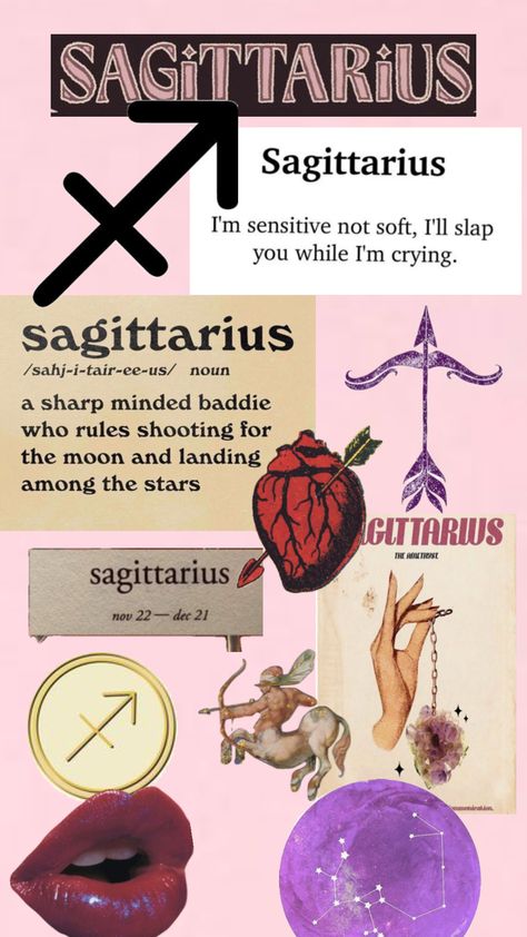 For my Sagittarius baby’s Sagittarius Baby, I'm Sensitive, Zodiac Signs Sagittarius, Magic Aesthetic, Sagittarius Facts, Create Collage, Paper Cards, Sign Art, Star Signs