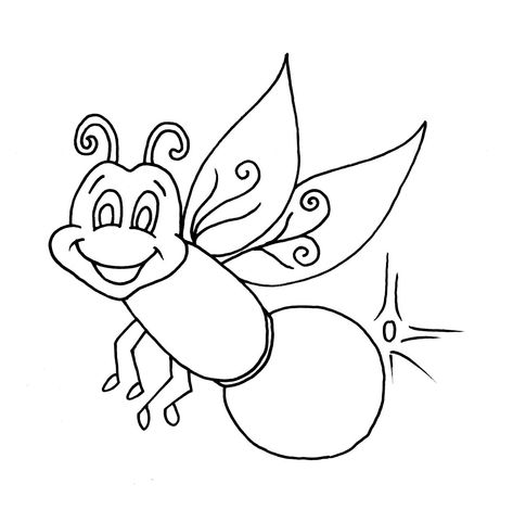 Fireflies Coloring Page Firefly Coloring Page, Firefly Drawing, Cartoon Insects, Addition Art, Firefly Images, Thanksgiving Coloring Book, Fly Drawing, Bug Gifts, Insect Coloring Pages