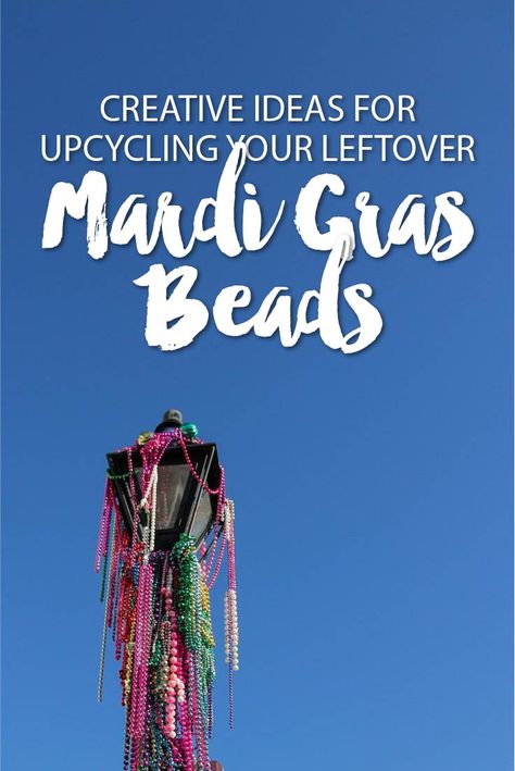 Fun projects recylcing and upcycling your souvenir Mardi Gras Beads #usatravel #culturaltravel #creativetravel #diy #louisianatravel Mardi Gras Crafts, Carnaval Costume, Travel Wishes, Upcycle Ideas, Mardi Gras Decorations, Mardi Gras Beads, Cool Patches, Gift Bows, Mask Party