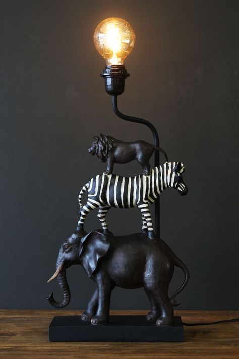 Animal Safari Table Lamp | Rockett St George Lamps Animal, December Diy, Animal Lamps, Animal Table, Animal Lamp, Animal Safari, Vip Club, Quirky Decor, Cozy Living Spaces