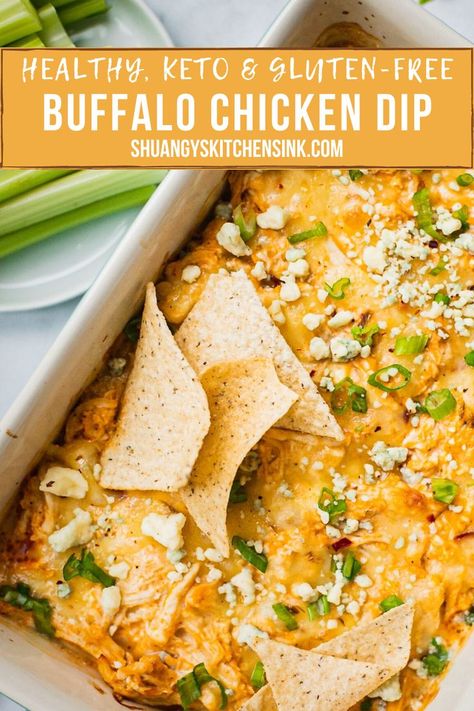 Keto Appetizer Recipes, Keto Buffalo Chicken Dip, Keto Buffalo Chicken, Healthy Buffalo Chicken Dip, Chicken Dip Recipe, Buffalo Chicken Dip Recipe, Healthy Buffalo Chicken, Low Carb Appetizers, Quick And Easy Appetizers