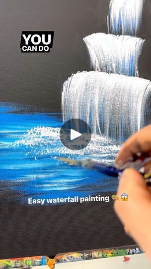 134K views · 1.9K reactions | [clip] Painting a waterfall for beginners! 🎨 #paintingtips #tipsandtricks #easypainting #waterfall #acrylicpainting | Emily Seilhamer Art | Emily Seilhamer Art · Original audio Painting A Waterfall, How To Paint Waterfall, How To Paint A Waterfall, Waterfall Painting Easy, Waterfalls Painting, Paint A Waterfall, Q Tip Art, Waterfall Drawing, Waterfall Painting