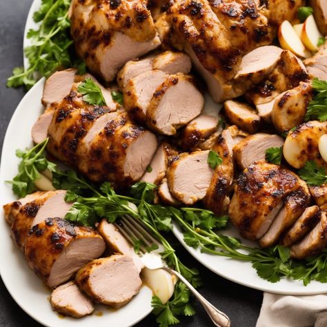 Apple Cider Pork Tenderloin Recipe Recipe | Recipes.net Pork Tenderloin With Apple Cider, Apple Cider Sauce For Pork, Apple Cider Pork Tenderloin, Cider Pork Tenderloin, Apple Pork Chop Recipes, Pork Sliders Recipes, Apple Cider Sauce, Apple Cider Pork, Dried Fruit Recipe