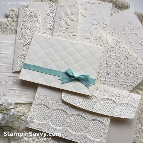 Craft Paper Cards, Stampin Pretty, Embossing Techniques, White Cards, Creative Card, Card Making Tips, Handmade Paper Crafts, Embossed Cards, Card Tutorials