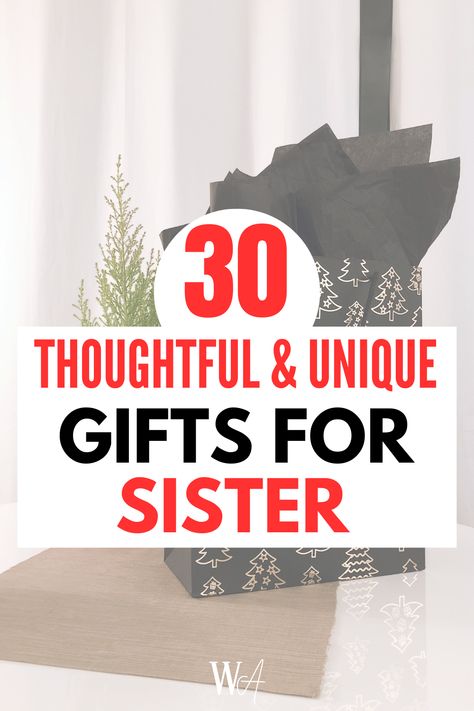 Looking for the best Christmas gifts for your Sister? These ideas are sure to be loved by any Sister out there at any price point! Gift Ideas For Your Sister Birthday, Cute Gifts For Sister Christmas, Sister Gift Basket Christmas, Cute Christmas Gifts For Sister, Gifts For Adult Sister, What To Get Sister For Christmas, Meaningful Gifts For Sister, Gift For Sister Christmas, Best Sister Gifts