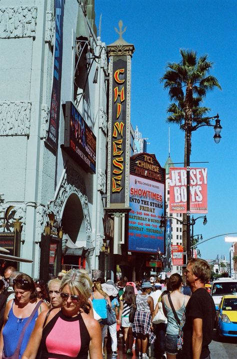 tcl chinese theatre. || 35mm  Minolta X-370 Portra 800, rated at 1600 and pushed one stop in developing. Minolta X-370, Portra 800, Chinese Theatre, Photography