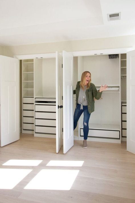 Designer Closets, Pax Closet System, Ikea Closet System, Ikea Closet Hack, Diy Closet System, Ikea Hack Bedroom, Ikea Closet Organizer, Ikea Pax Closet, Pax Closet