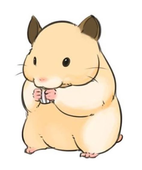 Draw Hamster Cute, Animal Drawing Ideas, Anime Pets, Hamster Cartoon, Animal Drawing, Cute Hamsters, Amazing Drawings, Animal Sketches, Kids Coloring Books