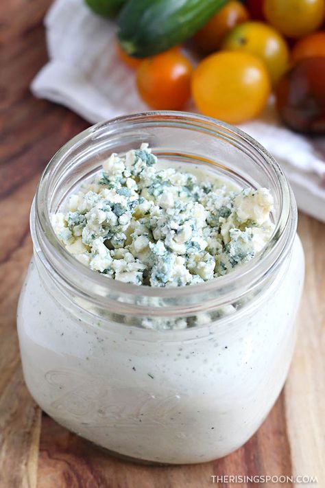 Homemade Blue Cheese Dressing Recipe Blue Cheese Dressing Recipe, Bleu Cheese Dressing, Blue Cheese Dressing, Clam Recipes, Bleu Cheese, Barefoot Contessa, Dressing Recipes, Fruit Salad Recipes, Most Popular Recipes