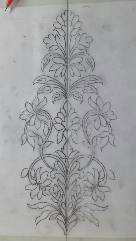 Images By Aziza L On Stickerei Paper Embroidery Patterns, Embroidery On Paper, Tattoo Zeichnungen, Flower Drawing Design, Embroidery Template, Border Embroidery Designs, Paper Ideas, Border Embroidery, Hand Work Embroidery