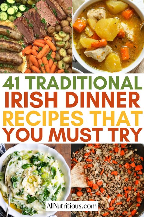 Irish Dinner Recipes, Easy Irish Recipes, Irish Dinner, Irish Recipes Authentic, Irish Beef Stew, Irish Cooking, Welsh Recipes, Irish Recipes Traditional, Irish Dishes