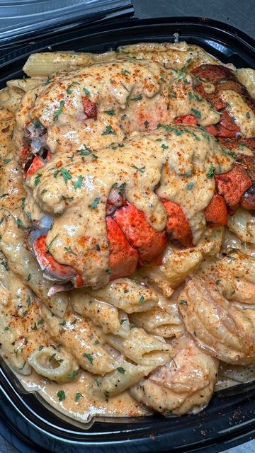 L&E Fine Cooking on Instagram: "Cajun Double Lobster & Shrimp Alfredo Pasta 🦞🦞🔥 We Are Open At 11:00 AM 561-888-2540 📞📞 #instagramers #crablegs #seafoodboil #seafood #seafoodie #seafoodporn #seafoodlife #foodporn #reelsviral #eat #reelsfood #reelsinstagram #reelsvideo #exploremore #food #instagram #explore #explorepage #viralpost #viral #viralvideos #Foodie #Food #Reels #Foodiesofinstagram #Reelsinstagram #Instadaily #hungry #Insta #viralreels" Cajun Lobster Pasta, Shrimp And Lobster Pasta, Lobster Alfredo, Seafood Alfredo, Food Reels, Lobster Recipes Tail, Blue Crabs, Shrimp Alfredo, Yummy Seafood