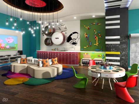 CGarchitect - Professional 3D Architectural Visualization User Community | Kids Club Music School Architecture, Kids Zone Design, Club House Interior, School Music Room, Music Interior Design, Kids Music Room, School Reception, Music Room Design, Kids Salon