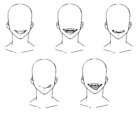 Drawing Face Expressions, Mouth Drawing, 얼굴 드로잉, Have Inspiration, Drawing Expressions, Anime Drawings Tutorials, Art Poses, Drawing Tutorials, Art Tutorials Drawing