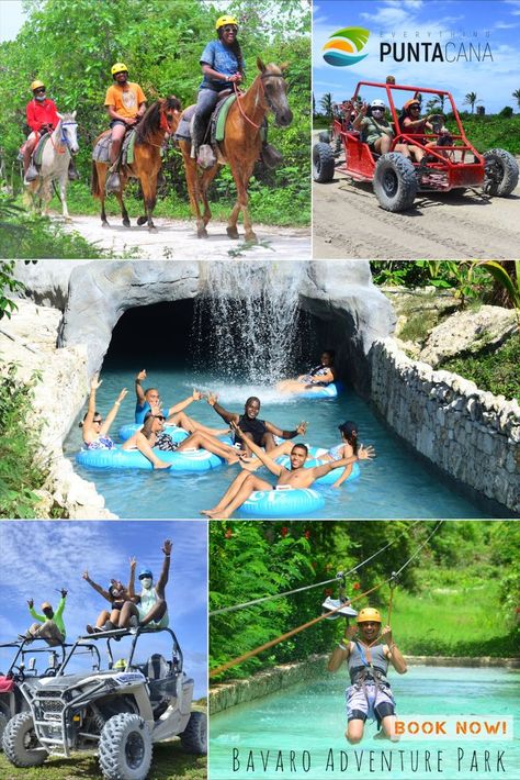 Bávaro Adventure Park in Punta Cana is the perfect place for those who are seeking adventures in the area of Bávaro and Punta Cana. The park covers an area of 44 ha! There is 5.5 km of ecological trails where among the untouched nature there are 15 different attractions for anyone. Here you can experience different types of activities in one day. Punta Cana Activities, Excursions In Punta Cana, Punta Cana Excursions, Untouched Nature, Family Book, Seek Adventure, Adventure Park, Punta Cana, Top 20