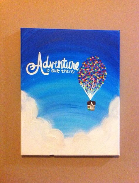 Figure this out for a paint night! Cute Easy Paintings, Mini Toile, Disney Canvas, Disney Paintings, Adventure Is Out There, Easy Canvas Painting, Cute Paintings, Cool Paintings, Disney Drawings