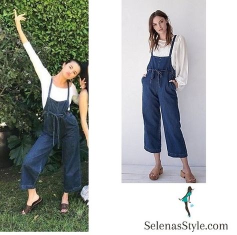 Denim One Piece, Selena Gomez Street Style, Selena Gomez Style, Denim Dungarees, 2017 Fashion, Denim Overalls, Fashion Outfit, Dungarees, Personal Trainer