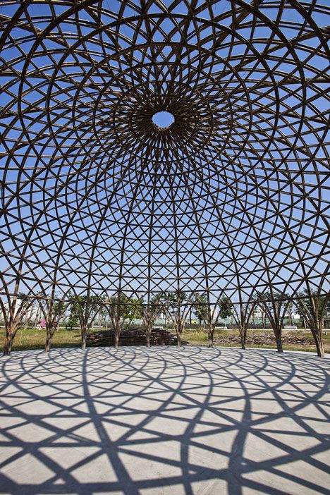 Dome Architecture, Vo Trong Nghia, Intricate Architecture, Architectural Plan, Woven Structure, Community Hall, Bamboo Building, Architecture Antique, Dome Building