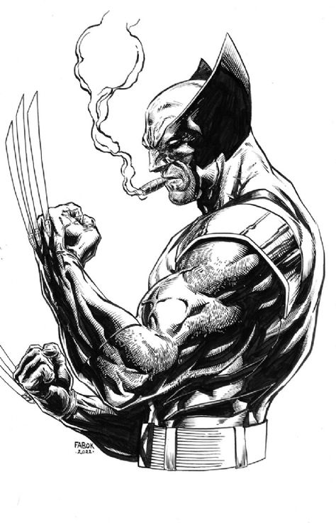 Wolverine Tattoo, Wolverine Comic Art, Jason Fabok, Wolverine Artwork, Comic Book Tattoo, Marvel Art Drawings, Marvel Wolverine, Comic Art Sketch, Xmen Art