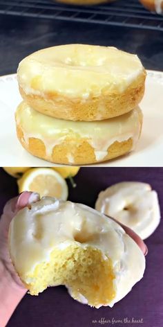 Baked Lemon Doughnuts With Lemon Glaze, Lemon Glazed Donut Recipe, Lemon Cake Donut Recipe, Lemon Doughnut Recipe, Lemon Donuts Recipe Baked, Lemon Glaze Donut, Baked Lemon Donut Recipes, Homemade Cake Donuts Recipe, Glaze For Donuts Recipe