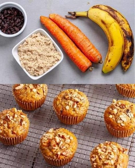 Stove Top Bread Recipe, Banana Carrot Muffins, Corn Fritter Recipes, Healthy Muffin, Carrot Muffins, Apple Oatmeal, Filled Muffins, Morning Snack, Fritter Recipes