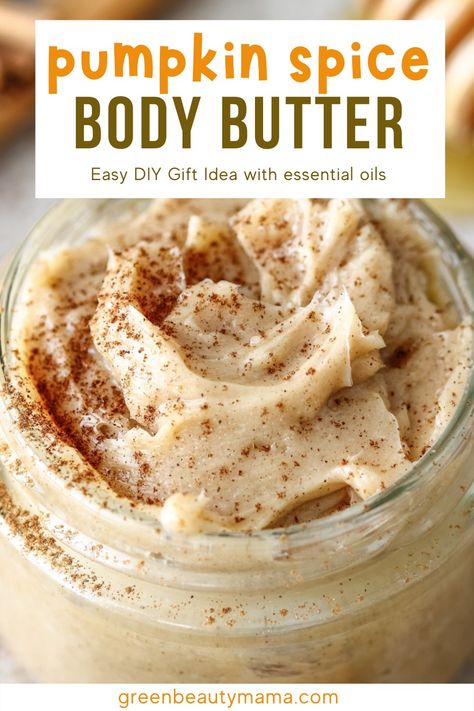 DIY Pumpkin Spice Whipped Body Butter Fall Whipped Body Butter, Fall Body Butter Scents, Pumpkin Spice Lotion, Fall Body Butter, Heavenly Bars, Easy Body Butter Recipes, Pumpkin Body Butter, Pumpkin Spice Body Scrub, Body Butter Recipe Whipped