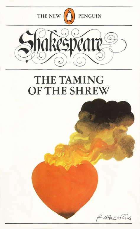 1970s 'The Taming of the Shrew' cover by Paul Hogarth Paul Hogarth, The Taming Of The Shrew, Patrick Modiano, Taming Of The Shrew, Penguin Books Covers, Play Poster, Penguin Book, Banned Books, Book Writer