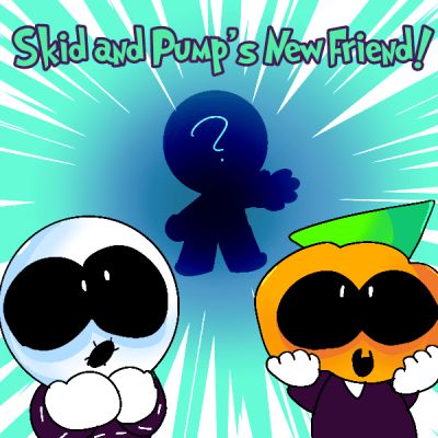 Skid And Pump Wallpaper, Spooky Month Oc Base, Dandys World Oc Ideas, Mr Plant And Argos, Object Show Oc Ideas, Skid Spooky Month, Month Backgrounds, Skid X Pump, Silly Backgrounds