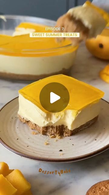 Junk Food Recipes, Mango Desert, No Bake Mango Cheesecake, Desserts Bakery, Mango Dessert Recipes, Mango Dessert, Mango Cheesecake, Dinner Side, Mango Recipes