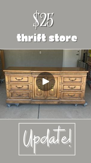 Dresser Turned Sideboard, Turning A Dresser Into A Buffet, Credenza Makeover Before After, Credenza Makeover, Redoing Furniture, Makeover Before And After, Buffet Sideboard, Chalk Painting, Furniture Refinishing