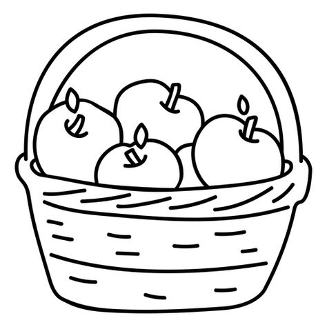 Basket of apples autumn season PNG Design Whiteboard Ideas, Basket Of Apples, Peace Pole, Apple Basket, Basket Drawing, Apple Baskets, Clipart Black And White, Vector Shapes, Abstract Vector