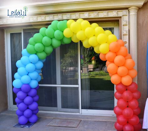 Sesame Street Balloon Arch, Balloon Entrance Decor, Balloon Arch Entrance, Elmo Decorations, Balloon Arch Decorations, Party Planning Business, Balloons Arch, Rainbow Arch, Graduation Crafts