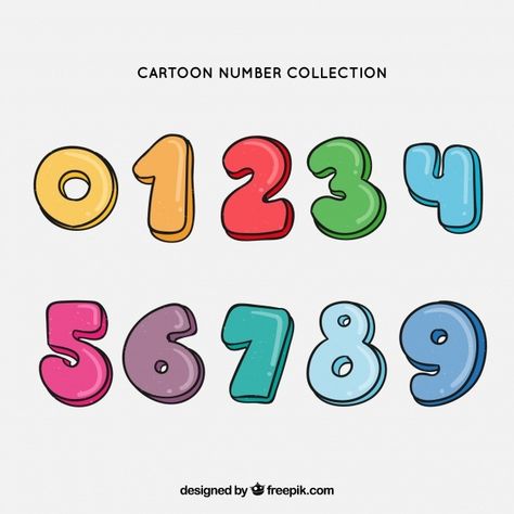 Colección de números de dibujos animados... | Premium Vector #Freepik #vector #coche #luz #dibujos-animados #alfabeto Cartoon Numbers, Alfabet Font, Number Vector, Desain Buklet, Wedding Logo Design, Numbers For Kids, Design Maker, Alphabet Stickers, Number Stickers