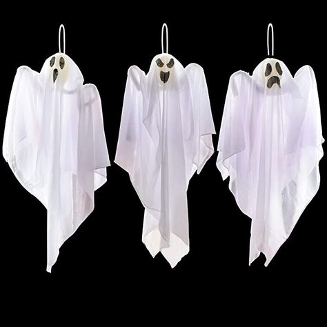 AmazonSmile: JOYIN 3 Pack Halloween Party Decoration 25.5" Hanging Ghosts, Cute Flying Ghost for Front Yard Patio Lawn Garden Party Décor and Holiday Decorations : Home & Kitchen Halloween Flying Ghost, Ghosts Cute, Halloween Hanging Ghost, Floating Ghosts, Halloween Hanging Decorations, Front Yard Patio, Flying Ghost, Halloween Party Decoration, Halloween Ghost Decorations