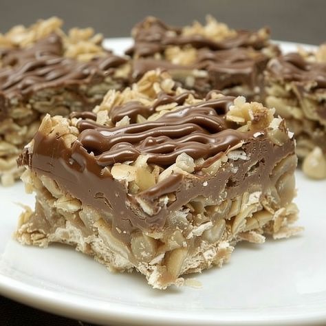 No Bake Chocolate Oat Bars Recipe, No Bake Chocolate Oat Bars All Recipes, No Bake Chocolate Peanut Butter Rice Crispy Bars, No Bake Peanut Butter Oatmeal Bars Taste Of Home, No Bake Rocky Road Bars Trisha Yearwood, Oat Bar Recipes, No Bake Oatmeal Bars, Chocolate Oats, Oat Bars