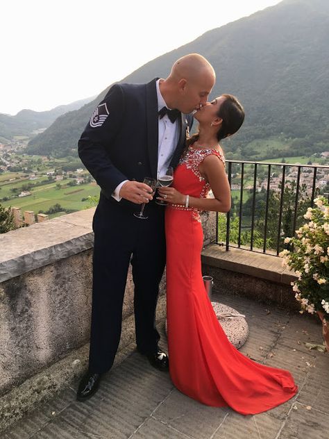 Air Force Ball Dress, Air Force Ball, Ball Dresses, Air Force, Force, In Italy, Felt, Italy, Couple Photos