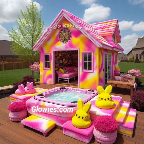 Jacuzzi Shed, Cute Salon Ideas, Barbie Backyard, Monique Lula, Graduation Party Foods, Backyard Activities, Summer Series, Play Sets, Future Apartment Decor