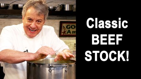 Beef Stock - Chef Jean Pierre Chef Jean Pierre, Beef Stock Recipes, Stock Recipes, Thanksgiving 2023, Homemade Beef, Beef Stew Recipe, Beef Stock, Recipe From Scratch, French Onion Soup