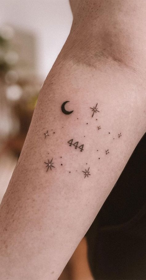 star tattoo, star tattoos, star tattoo designs, star tattoo ideas, star tattoo on arm, star tattoo on hand Star Wand Tattoo, Celestial Arm Tattoo, Star Collarbone Tattoo, Constalation Stars Tatoos, Arm Star Tattoo, Star Arm Tattoo, Shooting Star Tattoo Designs, Matching Star Tattoos, Tattoo Designs Moon