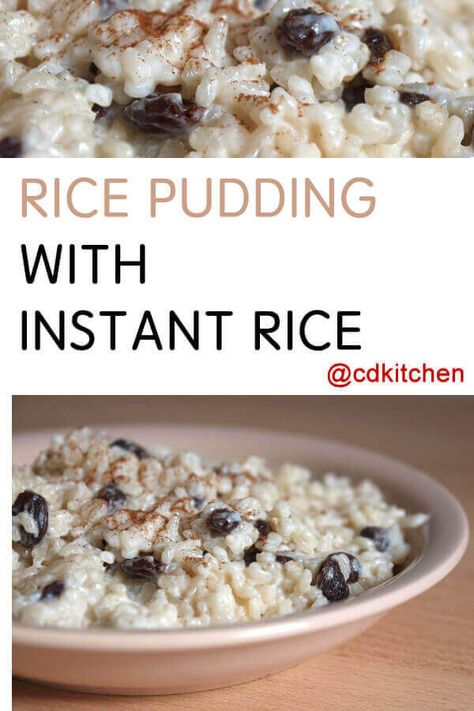 Rice Pudding With Instant Rice, Instant Rice Pudding, Instant Rice Recipes, Rice Pudding Recipe Easy, Easy Rice Pudding, Like Rice, Rice Pudding Recipes, Rice Pudding Recipe, Winter Meals