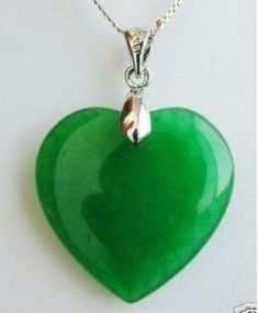 Solid Green Jade Gemstone Heart Necklace Pear Shaped Diamond Necklace, Emerald Pendant Necklace, Verde Jade, Emerald Necklace Pendant, I Love Green, Heart Shaped Pendant Necklace, All Things Green, Heart Shaped Necklace, Green Heart