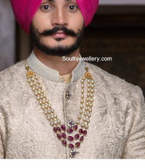 Groom Mala Sherwani, Mala For Groom, Gents Jewellery, Mango Mala Jewellery, Jewellery South Indian, Men Necklaces, Kids Gold Jewelry, Men Jewellery, Pearl Chains