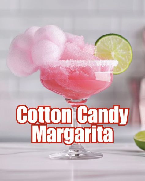 Sweet Margarita Recipe, Cotton Candy Margarita, Best Mixed Drinks, Kraft Foods, Party Drinks Alcohol, Drinks Trolley, Boozy Drinks, Summer Cocktail Recipes, Blender Recipes