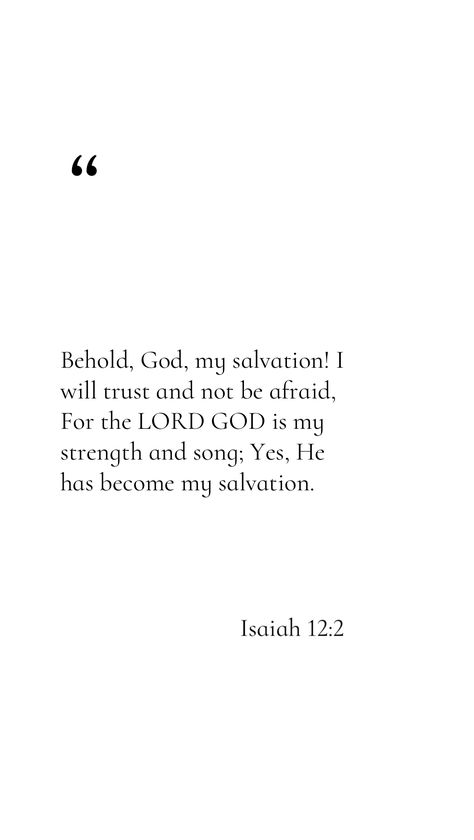 Isaiah 12 2 Wallpaper, Isaiah 12 2, Isaiah 12, Verses Wallpaper, Christian Bible Quotes, Verses Quotes, Bible Verses Quotes Inspirational, Favorite Bible Verses, Daily Bread