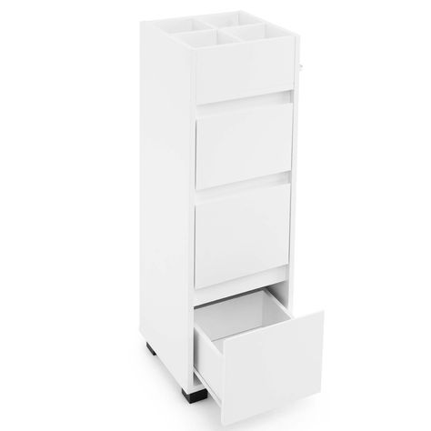 Upgrade your bathroom storage with our high-quality board material constructed bathroom cabinet featuring ample storage space for all your essentials. Constructed from high quality board material with 3 spacious drawers and 4 top compartments, this bathroom vanity offers ample storage space for all your essentials. Measuring 12" x 12" x 35.5" and featuring sturdy legs, this space-saving cabinet fits perfectly in the corner of your bathroom. Moreover, its multi-functional design allows for versatile use in different rooms, while the 2-sided towel shelf provides extra convenience for keeping towels organized. Enhance your bathroom with this stylish and functional storage solution. Features The screw hole cover sticker can increase overall aesthetics of the cabinet Convenient towel hanger mak White Linen Cabinet, Bathroom Floor Cabinet, Freestanding Storage Cabinet, 3 Drawer Storage, Apartment Vibes, California House, Flat Decor, Bathroom Floor Cabinets, Towel Shelf