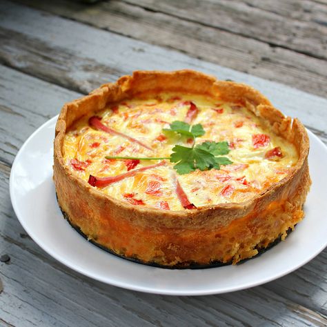 Country Ham, Cheddar, and Tomato Quiche  From Joanne Chang's Flour: Spectacular Recipes from Boston's Flour Bakery + Cafe Joanne Chang, Cheddar Quiche, Tomato Quiche, Flour Bakery, Country Ham, Second Breakfast, Holiday Breakfast, Quiche Recipes, Bakery Cafe