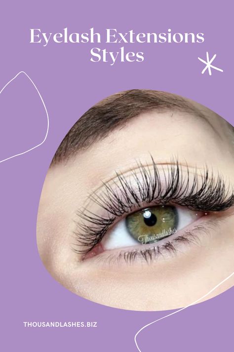 Natural Eye Lashes Extension, Natural Looking Eyelashes Extensions, Pictures Of Eyelash Extensions, Eyelash Extension Shapes, Lash Extensions Different Styles, Classic Eye Lash Extensions Styles, Professional Lash Extensions, Lashes For Different Eye Shapes, Natural Eyelash Extensions Styles